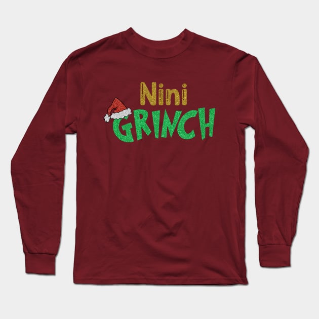 Nini Santa Christmas, Nini Christmas, Family Christmas, Christmas Gift Long Sleeve T-Shirt by Elissa